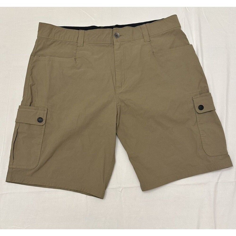 Orvis Voyager Mens Hiking/Fishing Cargo Safari Shorts 38 Khaki Stretch Quick Dry